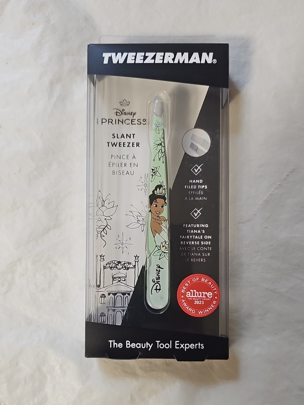 Tweezerman Slant Tweezer - Disney Princess Tiana: Stainless Steel New